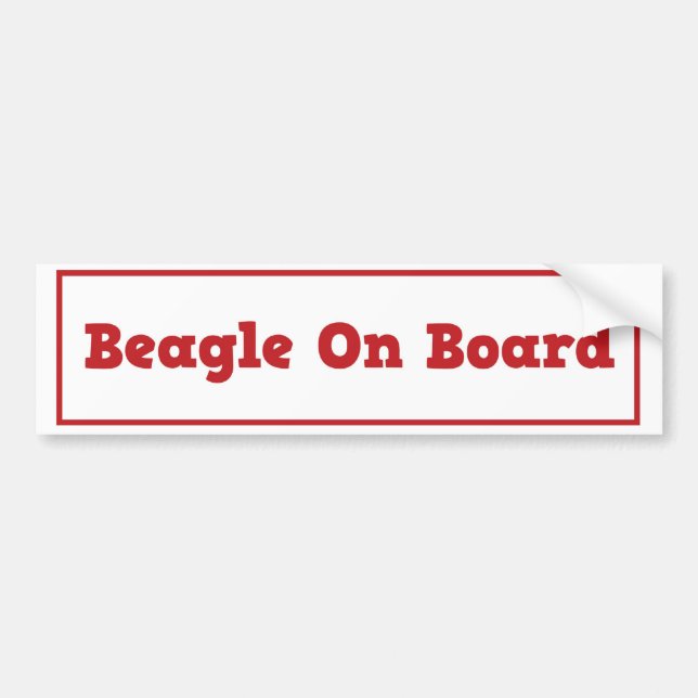 Beagle an Bord des Autoaufklebers Autoaufkleber (Vorne)