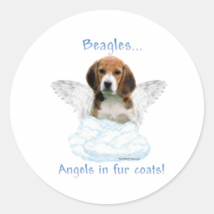 Beagle Angel - Aufkleber