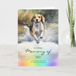 Beagle Aquarellhund-Beileid Karte
