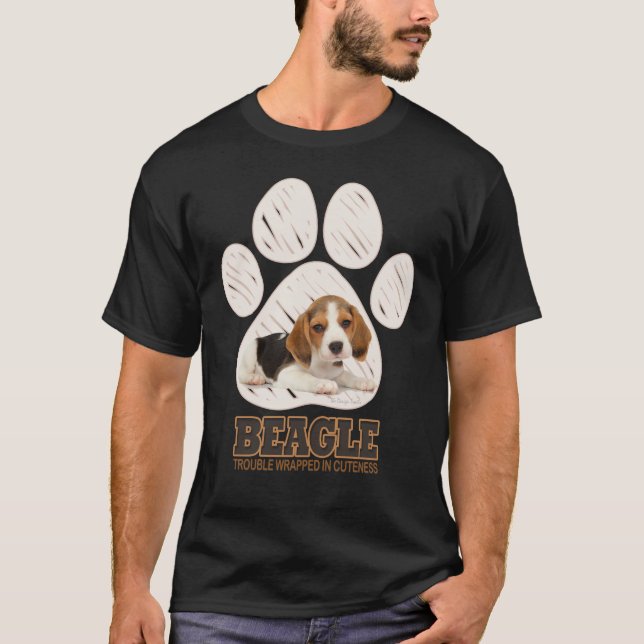 Beagle, Ärger in der Geburt T-Shirt (Vorderseite)