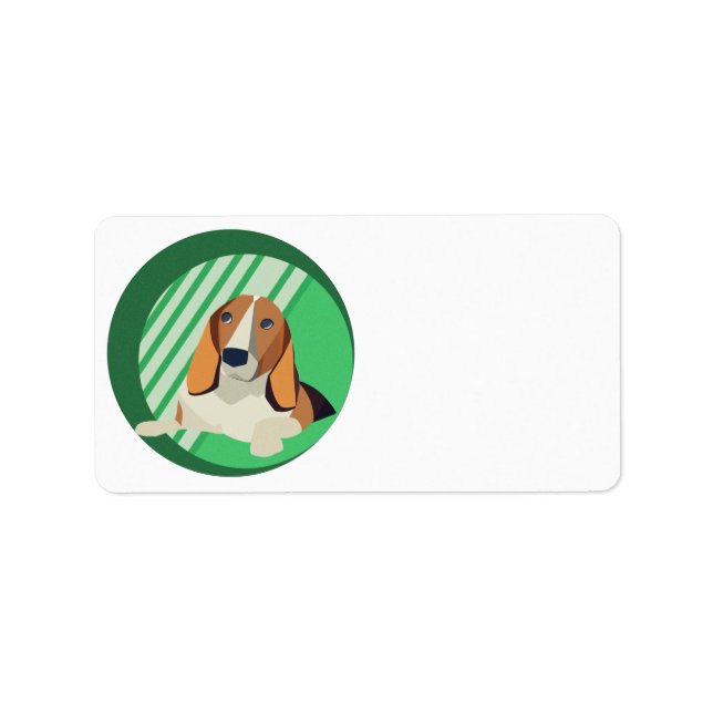 Beagle Art Adressaufkleber (Vorne)