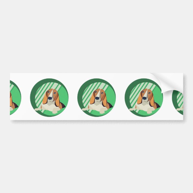 Beagle Art Autoaufkleber (Vorne)