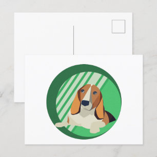 Beagle Art Postkarte