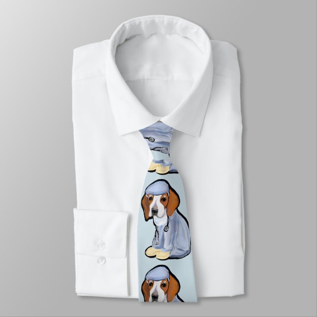Beagle-Arzt Krawatte (Gebunden)