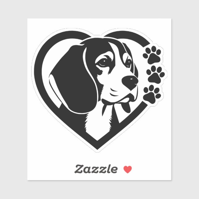 Beagle Aufkleber (Blatt)