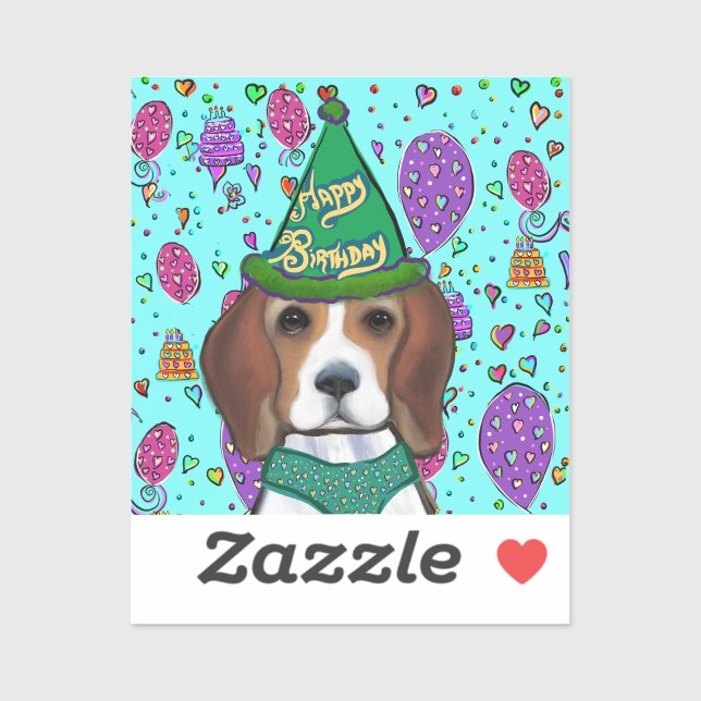 BEAGLE AUFKLEBER (Blatt)