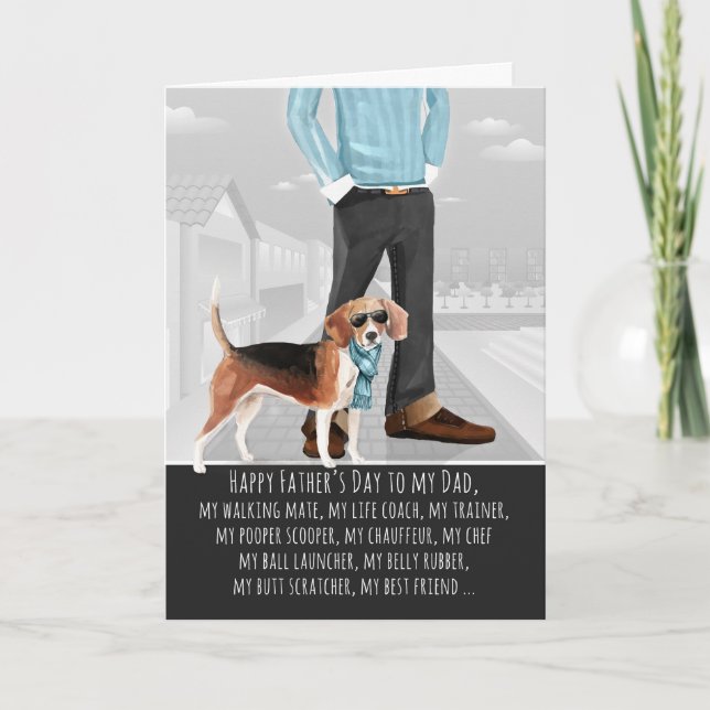 Beagle aus dem Hundetag Karte (Vorderseite)
