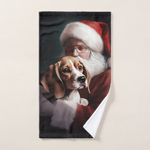 Beagle avec le Père Noël Festif Noël