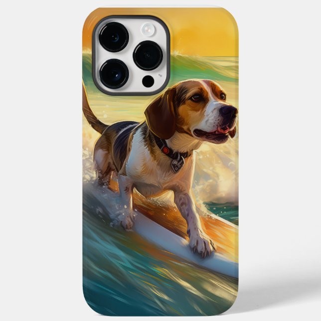 Beagle Beach Surfanstrich Case-Mate iPhone 14 Pro Max Hülle (Rückseite)
