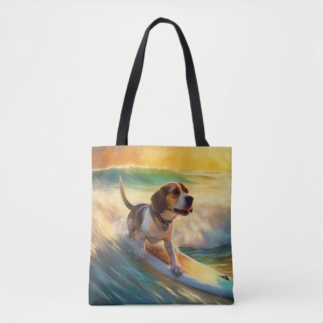Beagle Beach Surfanstrich Tasche (Vorderseite)