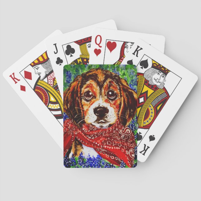 Beagle Beagle Welpen Welpen Hunde Haustiere Besitz Spielkarten (Rückseite)