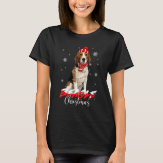 Beagle beleuchtet Santa Dog Weihnachten Pajamas fü T-Shirt