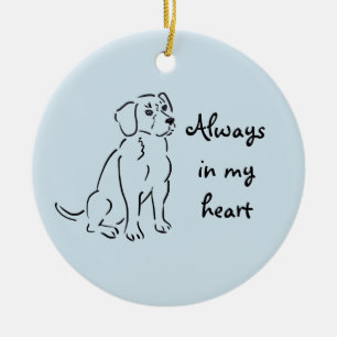 Beagle Benutzerdefinierter Pet-Loss Keepake für Hu Keramikornament