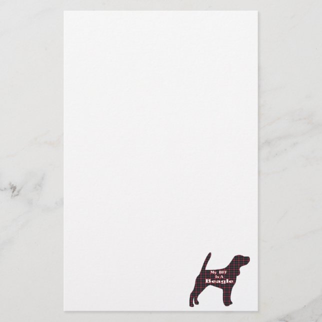 Beagle BESTE FREUNDIN Briefpapier (Vorderseite)