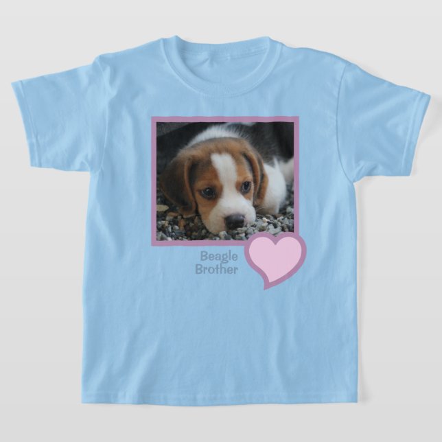 Beagle Brother Text Pet Dog Family Foto T-Shirt (Ablage )