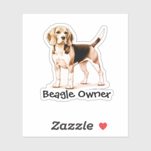 Beagle Brown personalisieren Aufkleber