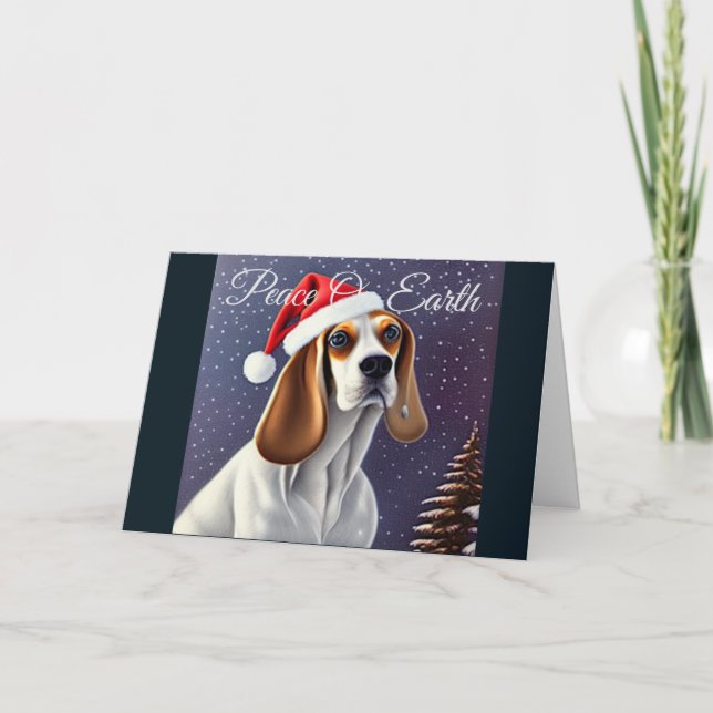 Beagle, Carte de vacances de Noël (Devant)