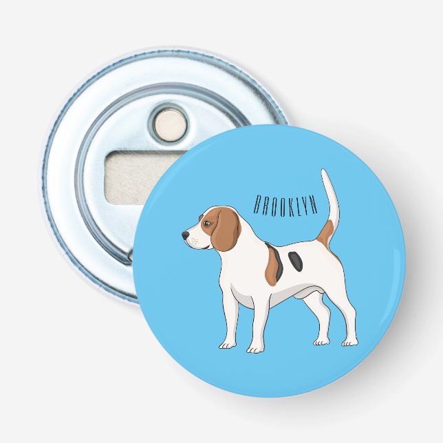 Beagle Cartoon Flaschenöffner (Vorderseite)