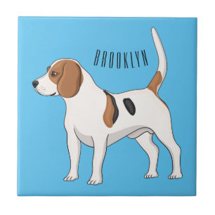 Beagle Cartoon Fliese