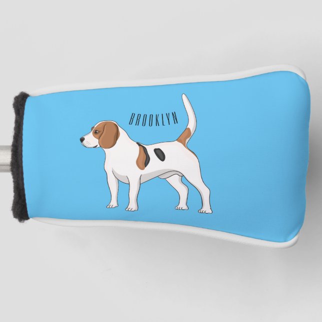 Beagle Cartoon Golf Headcover (Vorderseite)