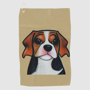 Beagle - Cartoon Golfhandtuch