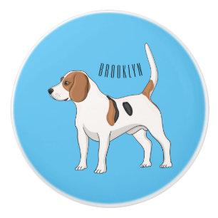 Beagle Cartoon Keramikknauf