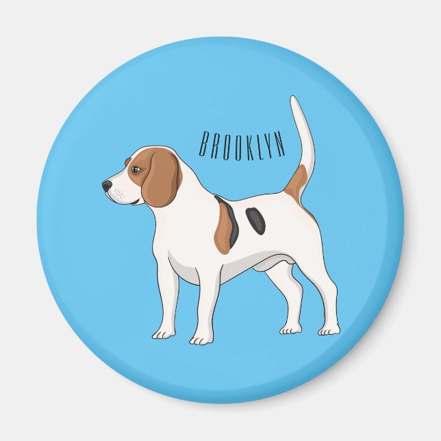 Beagle Cartoon Magnet (Vorne)