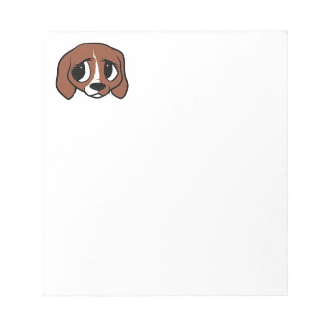 Beagle Cartoon Notizblock (Vorderseite)