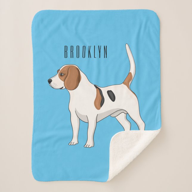 Beagle Cartoon Sherpadecke (Vorderseite)