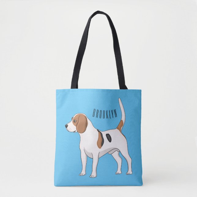 Beagle Cartoon Tasche (Vorderseite)