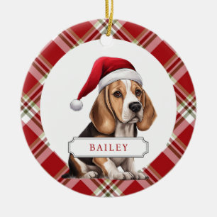 Beagle Cercle en céramique ornement