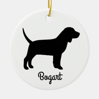 Beagle Chien Silhouette Ornement en céramique