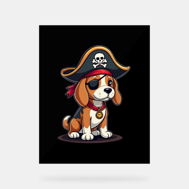 Beagle Costume de pirate Jolly roger Drapeau Croix (Recto)
