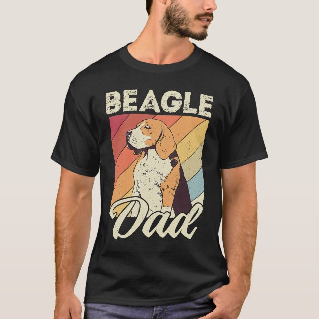 Beagle dad dog dad daddy master dogs beagle T-Shirt (Vorderseite)