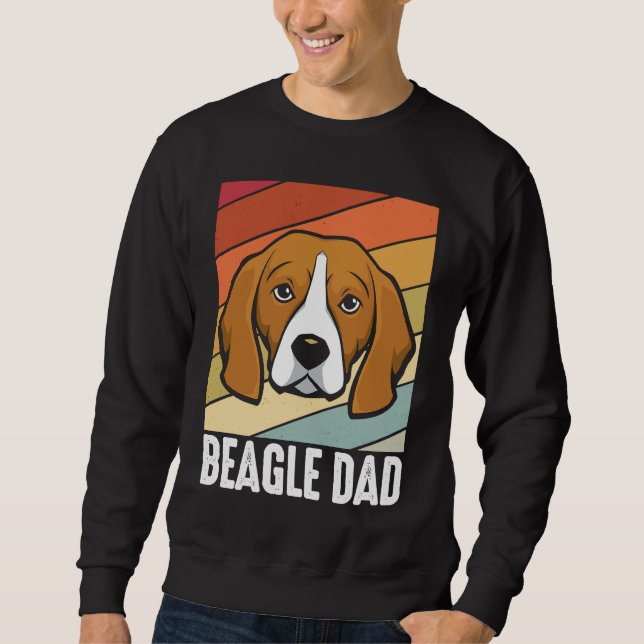 Beagle dad dog daddy daddy master walking sweatshirt (Vorderseite)