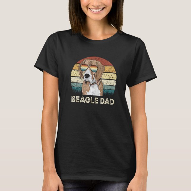 Beagle Dad Father's Day Paw Lovers Puppies Dog Own T-Shirt (Vorderseite)