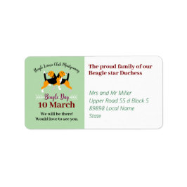 Beagle Day Member Adds Stationary Labels Adressaufkleber