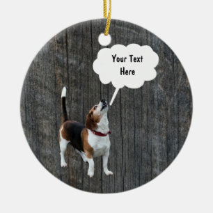 Beagle, der kundengerechte Hundeverzierung heult Keramik Ornament