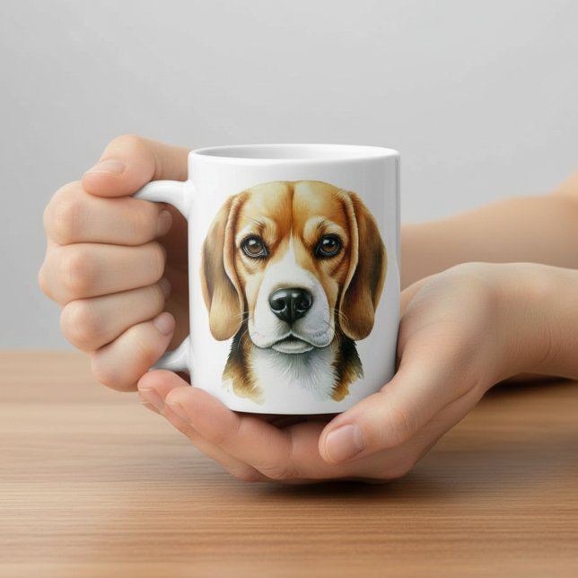 Beagle der Wasserfarbe Kaffeetasse (Von Creator hochgeladen)