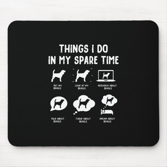 Beagle Dinge verbringen Zeit und sonnigen Beagle Mousepad (Vorne)