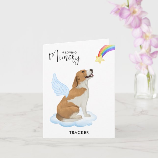 Beagle Dog Angel Memorial Pet Loss Beileid Karte (Orchidee)