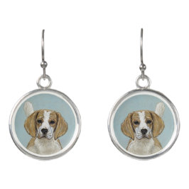Beagle Dog Art Ohrringe