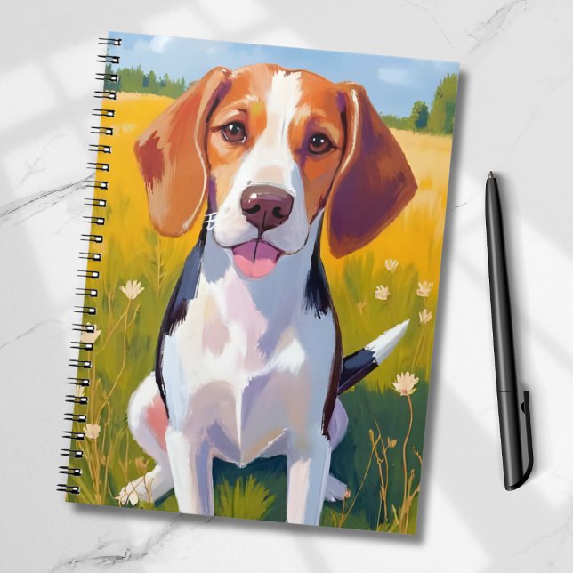 Beagle Dog Art Painting Notizblock (Von Creator hochgeladen)