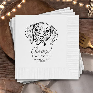 Beagle Dog Cheers Custom Dog Wedding Napkins Serviette