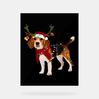 beagle dog christmas Classic T-Shirt Acrylschild