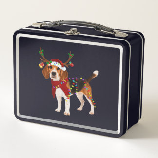 beagle dog christmas Classic T-Shirt Metall Brotdose