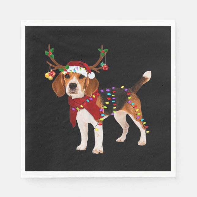 beagle dog christmas Classic T-Shirt Serviette (Vorderseite)
