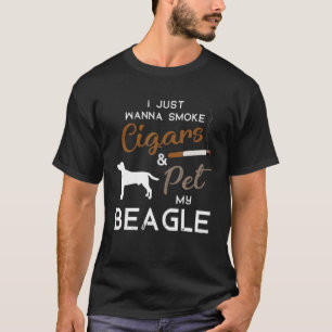Beagle Dog Cigar Lover Eigentümer Weihnachten Gebu T-Shirt