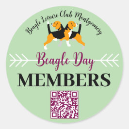 Beagle Dog Day Mailing  Runder Aufkleber