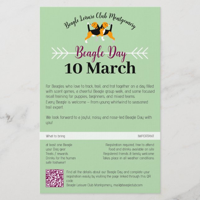 Beagle Dog Day Postversand  Briefpapier (Vorderseite)
